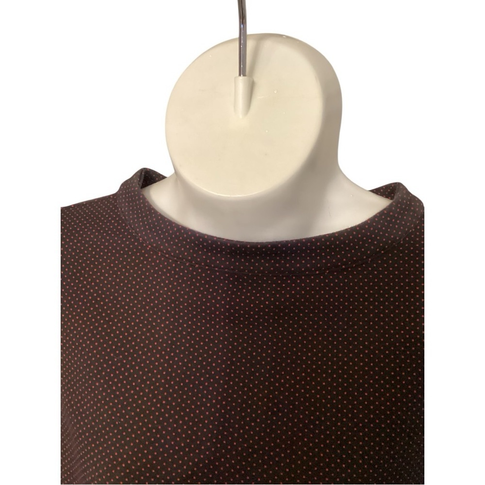 Plus Size Talbots Plum Textured 3/4-Sleeve Top Black with Red Polka Dots 2X - Picture 5 of 8